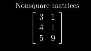 Nonsquare matrices as transformations between dimensions